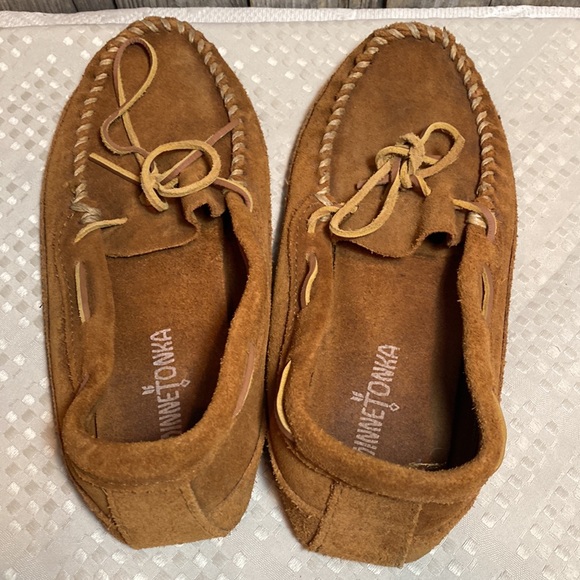 Minnetonka double bottom softsole moccasins men's - Picture 5 of 6